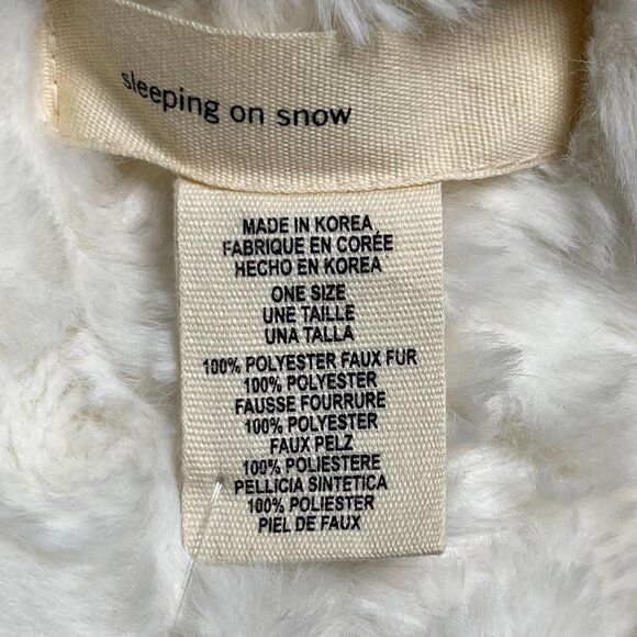 NWT Sleeping On Snow Kid's White Fur A-Line Infinity Scarf - Picture 5 of 6